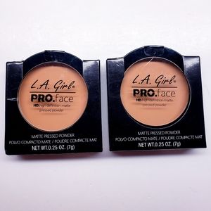 L.A. Girl PRO.Face HD Matte Pressed Powder, GPP608 SOFT HONEY (2 pack)